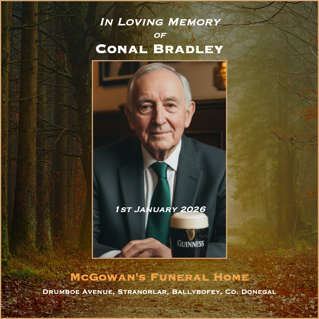 Conal Bradley obituary sample
